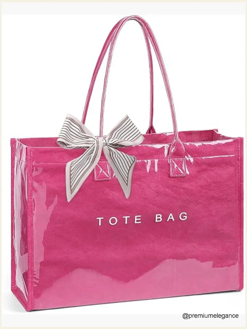 Large PVC Tote Bag for Women, Kraft Paper Print Hobo Handbag with Zipper, Work